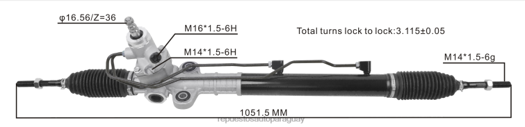 autopartes y repuestos | RV6802739 cremallera de dirección asistida 57700-1e100 HYUNDAI/KIA