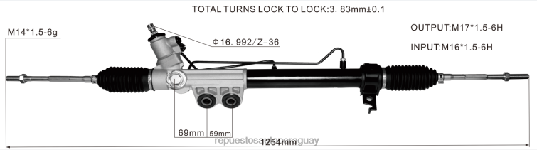 mayoristas de repuestos de auto | RV6802612 cremallera de dirección asistida 8-98229842 ISUZU