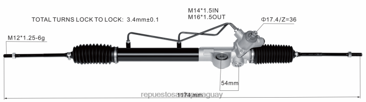autopartes Paraguay | RV6802595 cremallera de dirección asistida 49001-wd001 NISSAN