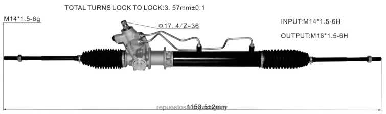 repuestos auto Paraguay | RV6802591 cremallera de dirección asistida 49001-27n00 NISSAN