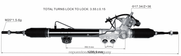 venta de autopartes Paraguay | RV6802576 cremallera de dirección asistida 49001-1lb3b 49001-1lb2a 49001-1lb2b 49001-1lb3a NISSAN