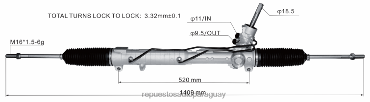 autopartes Paraguay | RV6802835 cremallera de dirección asistida lr005939 LAND ROVER
