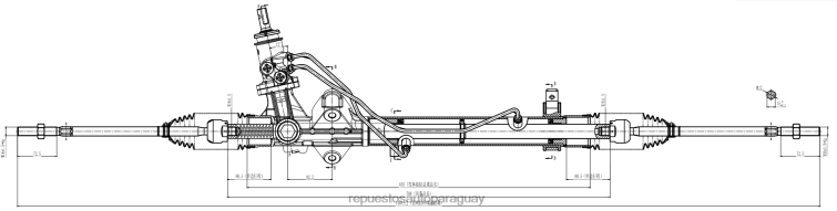 autopartes Paraguay | RV6802845 cremallera de dirección asistida a21r23-3400014 GAZ