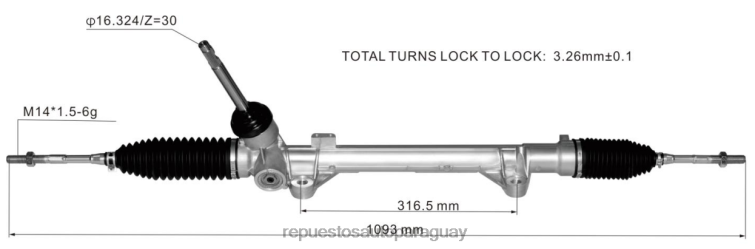 venta de autopartes Paraguay | RV6802806 Cremallera de dirección asistida 48001-8099r 480011626r RENAULT