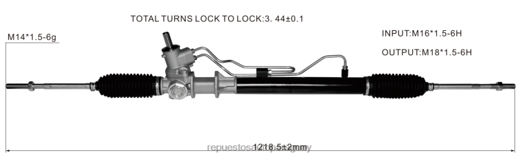 venta de repuestos motos al por mayor | RV6802804 cremallera de dirección asistida 7700433725 RENAULT