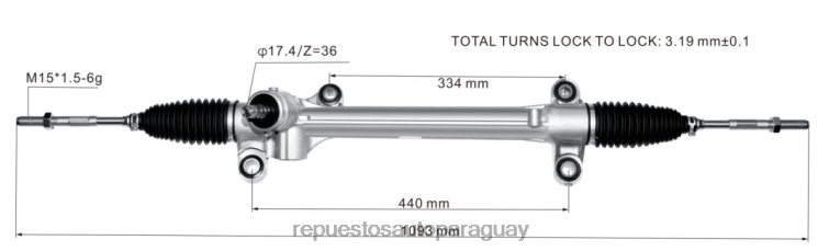 autopartes al por mayor | RV6802440 Cremallera de dirección asistida 45510-02730 45510-02630 TOYOTA