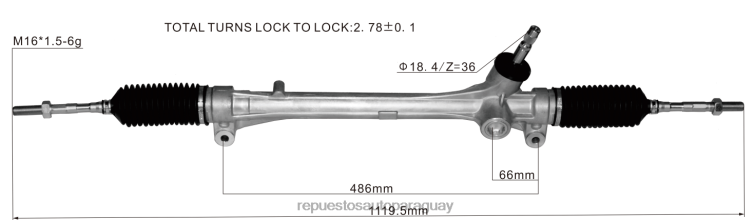 repuestos auto Paraguay | RV6802521 cremallera de dirección asistida 45510-48030 TOYOTA