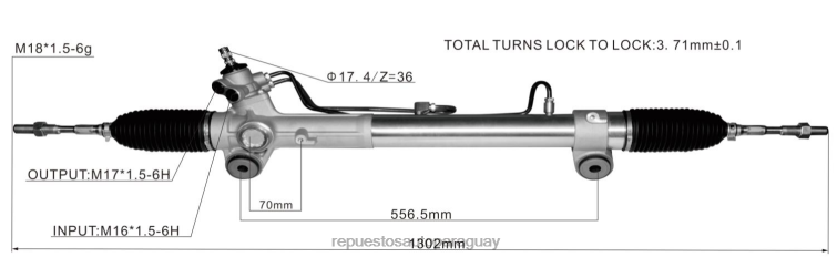venta de autopartes Paraguay | RV6802486 cremallera de dirección asistida 44250-26610 TOYOTA