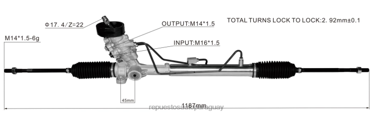 venta de repuestos para motos al por mayor en Paraguay | RV6802423 cremallera de dirección asistida 6r1423055bx VOLKSWAGEN